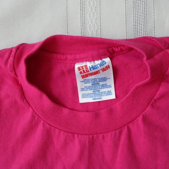 Hot pink blank single stitch t-shirt - Picture 5 of 6